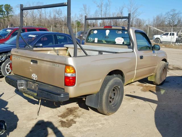 5TENL42N54Z420243 - 2004 TOYOTA TACOMA TAN photo 4