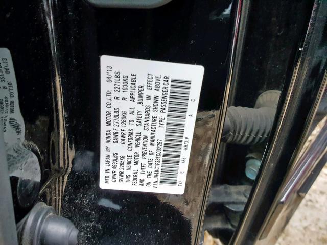 JH4KC1F38EC002297 - 2014 ACURA RLX BLACK photo 10