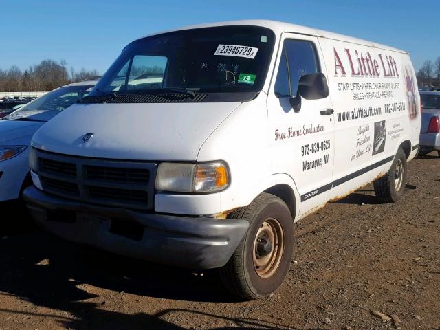 2B7HB21YXVK591621 - 1997 DODGE RAM VAN B2 WHITE photo 2