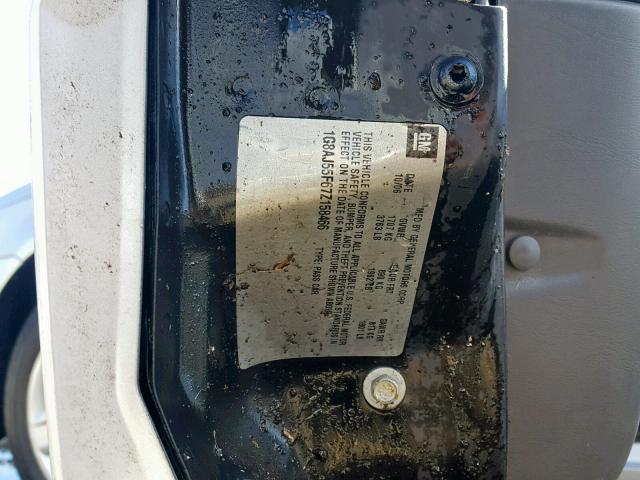 1G8AJ55F67Z158466 - 2007 SATURN ION LEVEL SILVER photo 8