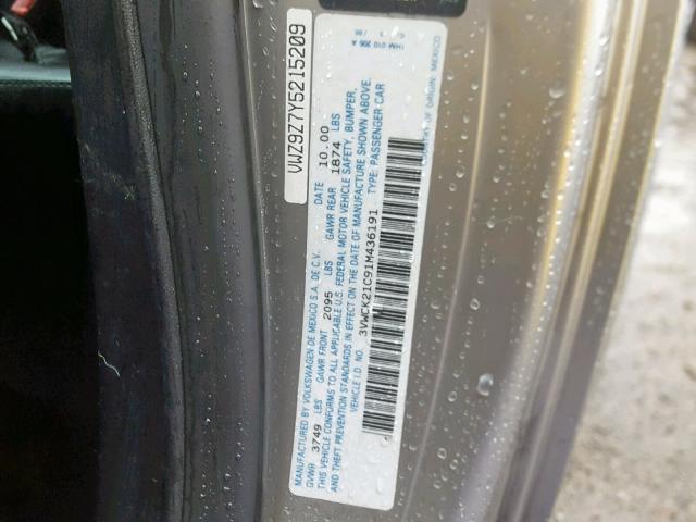 3VWCK21C91M436191 - 2001 VOLKSWAGEN NEW BEETLE Gümüş foto 10