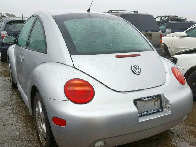 3VWCK21C91M436191 - 2001 VOLKSWAGEN NEW BEETLE Gümüş foto 3