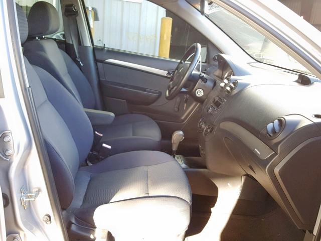KL1TD56627B148621 - 2007 CHEVROLET AVEO BASE ვერცხლისფერი ფოტო 5