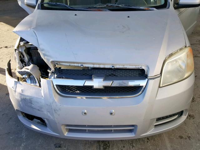 KL1TD56627B148621 - 2007 CHEVROLET AVEO BASE ვერცხლისფერი ფოტო 7