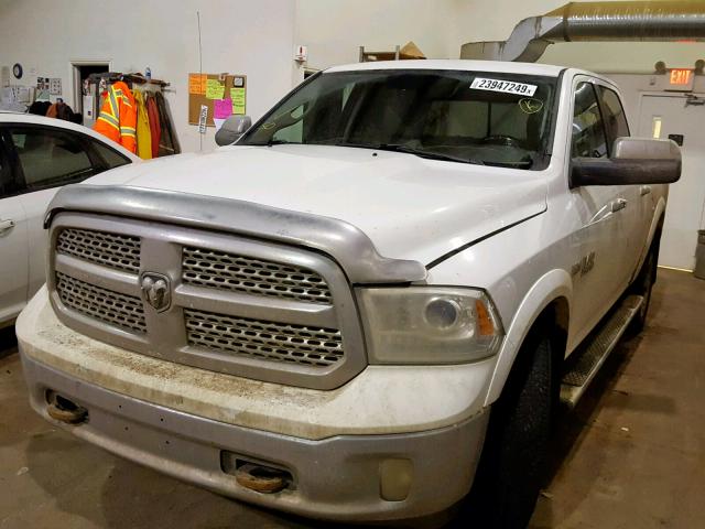 1C6RR7NT3ES130138 - 2014 RAM 1500 LARAM WHITE photo 2