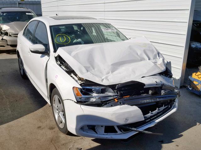 3VWLL7AJ9DM368407 - 2013 VOLKSWAGEN JETTA TDI WHITE photo 1