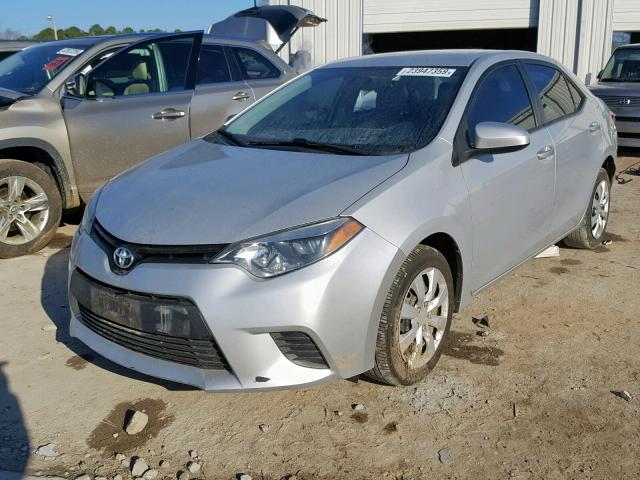 2T1BURHE9EC202320 - 2014 TOYOTA COROLLA L SILVER photo 2