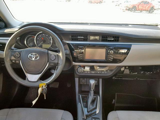 2T1BURHE9EC202320 - 2014 TOYOTA COROLLA L SILVER photo 9