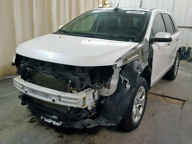 2FMDK3JC5BBB38135 - 2011 FORD EDGE SEL WHITE photo 2