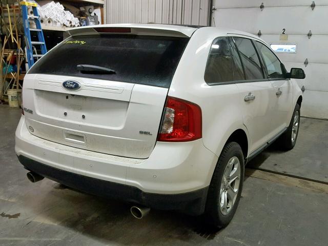 2FMDK3JC5BBB38135 - 2011 FORD EDGE SEL WHITE photo 4