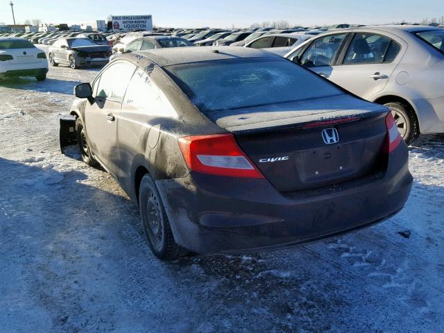 2HGFG3B99CH008828 - 2012 HONDA CIVIC EXL BLACK photo 3