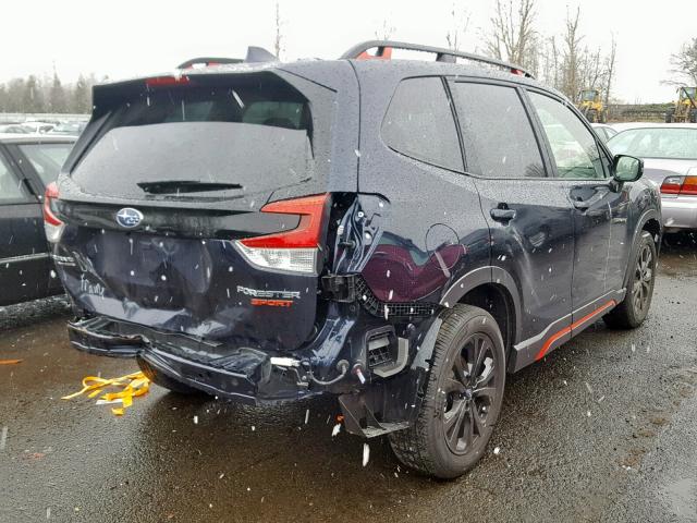 JF2SKAJC4KH407973 - 2019 SUBARU FORESTER S BLUE photo 4