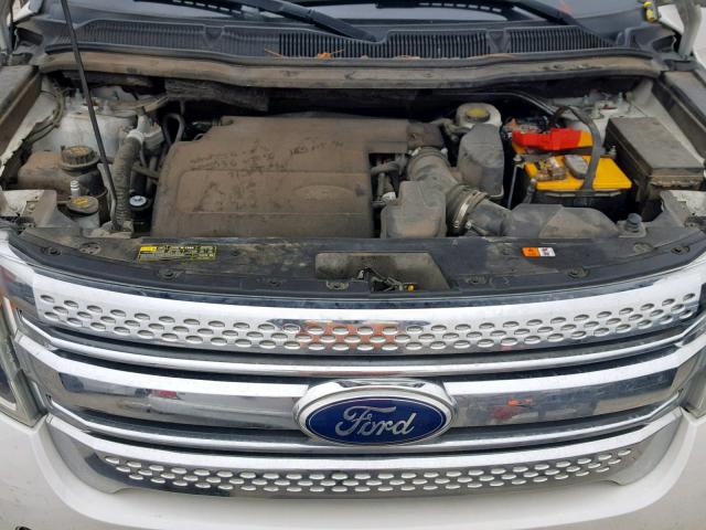 1FMHK8F81BGA02287 - 2011 FORD EXPLORER L WHITE photo 7