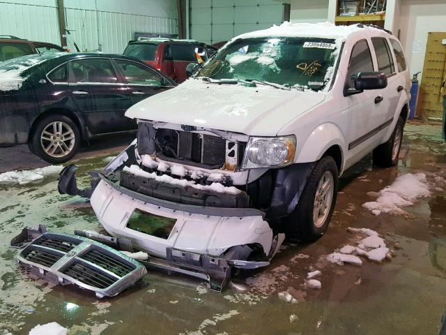 1D8HD48PX7F538889 - 2007 DODGE DURANGO SL WHITE photo 2