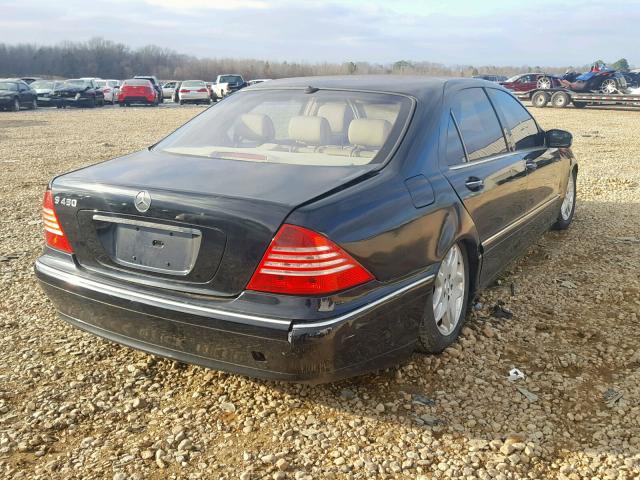 WDBNG70J03A369294 - 2003 MERCEDES-BENZ S 430 BLACK photo 4