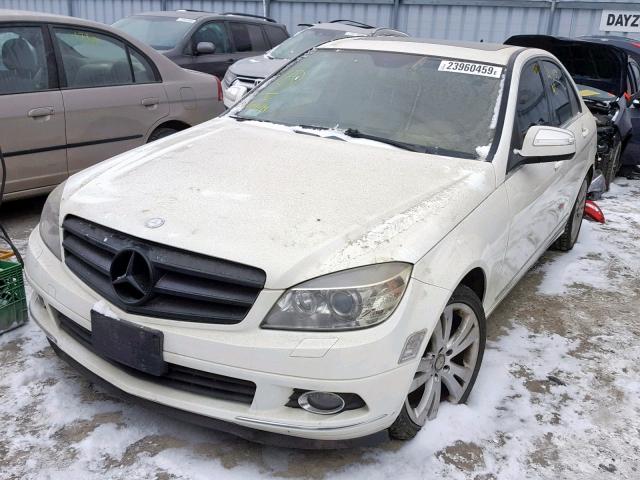 WDDGF54X58F067757 - 2008 MERCEDES-BENZ C 300 WHITE photo 2