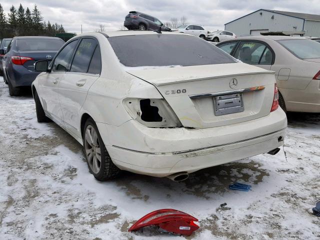 WDDGF54X58F067757 - 2008 MERCEDES-BENZ C 300 WHITE photo 3