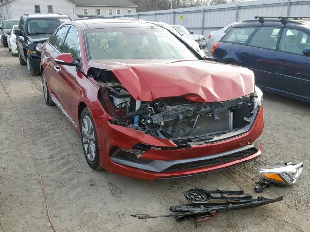 5NPE34AFXGH327011 - 2016 HYUNDAI SONATA SPO RED photo 1