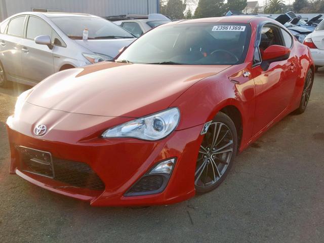 JF1ZNAA10D1717655 - 2013 TOYOTA SCION FR-S RED photo 2