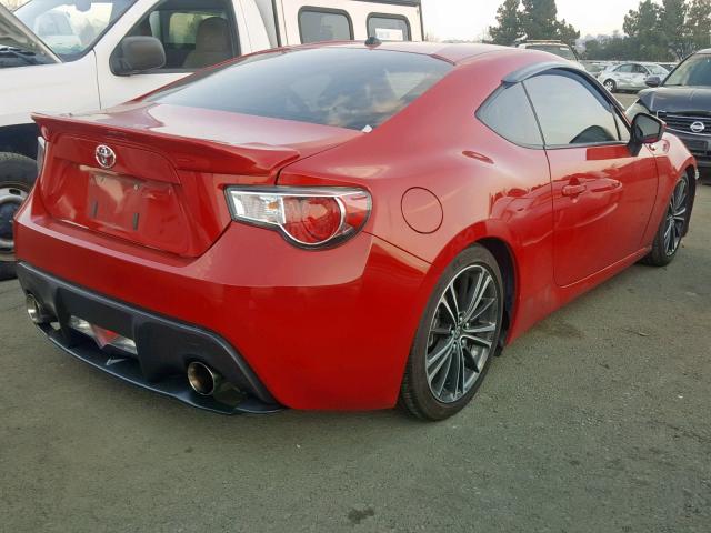 JF1ZNAA10D1717655 - 2013 TOYOTA SCION FR-S RED photo 4
