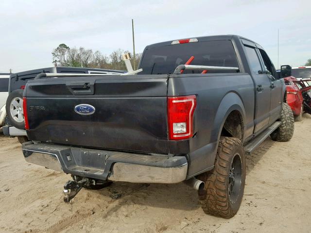 1FTFW1EG0FFA35020 - 2015 FORD F150 SUPER BLACK photo 4