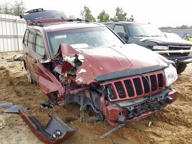 1J8HS48P87C574319 - 2007 JEEP GRAND CHER BURGUNDY photo 1