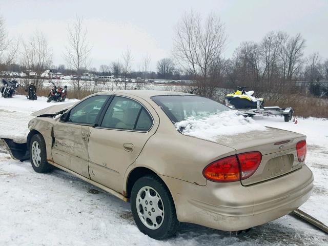 1G3NL52T91C231190 - 2001 OLDSMOBILE ALERO GL GOLD photo 3