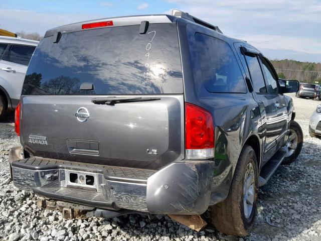 5N1AA08A54N713186 - 2004 NISSAN ARMADA SE BLACK photo 4