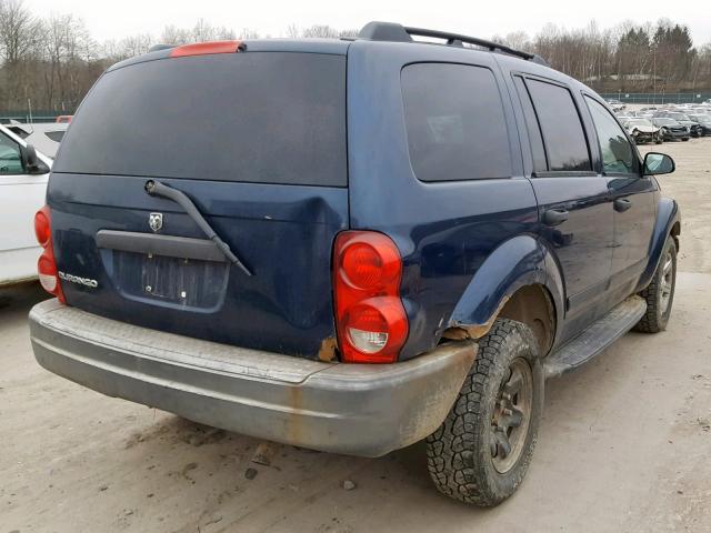 1D4HB38N45F609615 - 2005 DODGE DURANGO ST BLUE photo 4