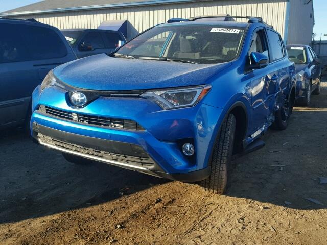 JTMRJREV5GD054684 - 2016 TOYOTA RAV4 HV XL BLUE photo 2