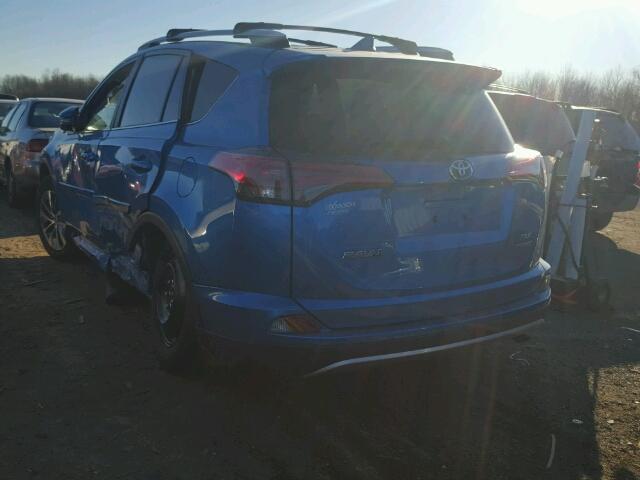 JTMRJREV5GD054684 - 2016 TOYOTA RAV4 HV XL BLUE photo 3