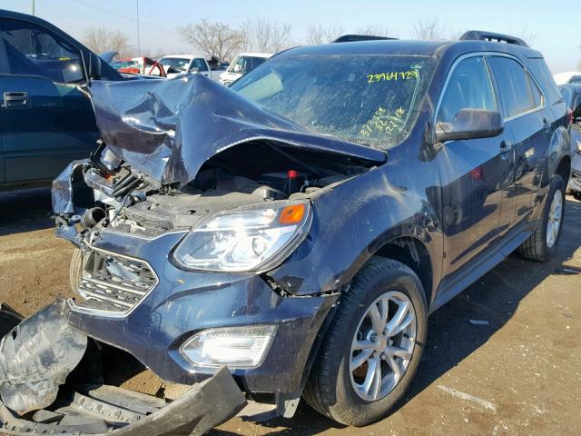 2GNALCEKXH1516851 - 2017 CHEVROLET EQUINOX LT BLUE photo 2