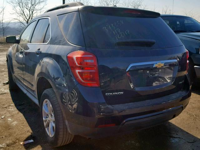 2GNALCEKXH1516851 - 2017 CHEVROLET EQUINOX LT BLUE photo 3