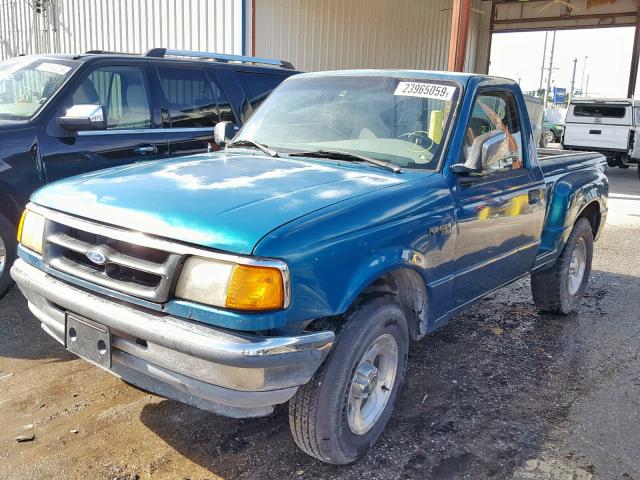 1FTCR10A0VPA99869 - 1997 FORD RANGER GREEN photo 2