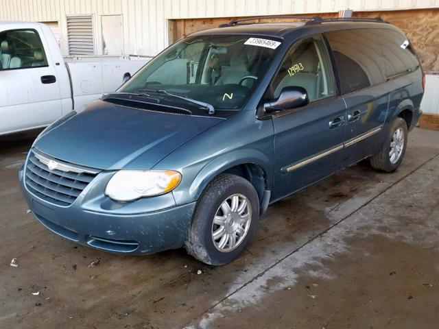 2C4GP54L35R532268 - 2005 CHRYSLER TOWN & COU TEAL photo 2