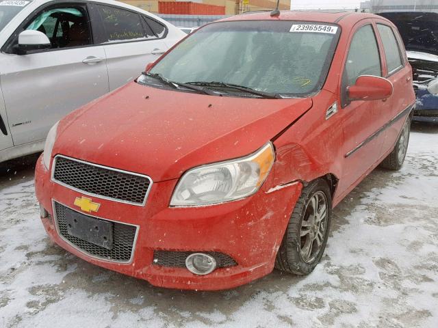 3G1TC6DE9AL122303 - 2010 CHEVROLET AVEO LT RED photo 2