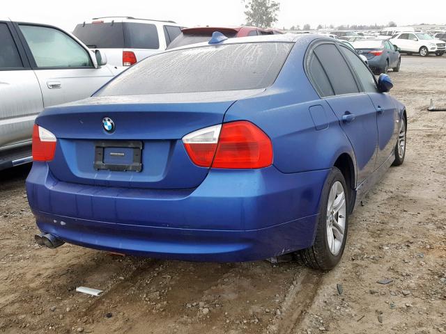 WBAVC53578FZ87882 - 2008 BMW 328 I SULE BLUE photo 4