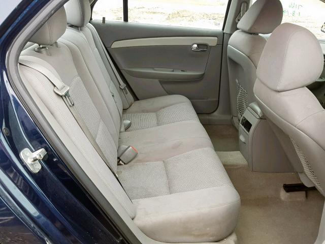 1G1ZC5E05AF258087 - 2010 CHEVROLET MALIBU 1LT ლურჯი ფოტო 6