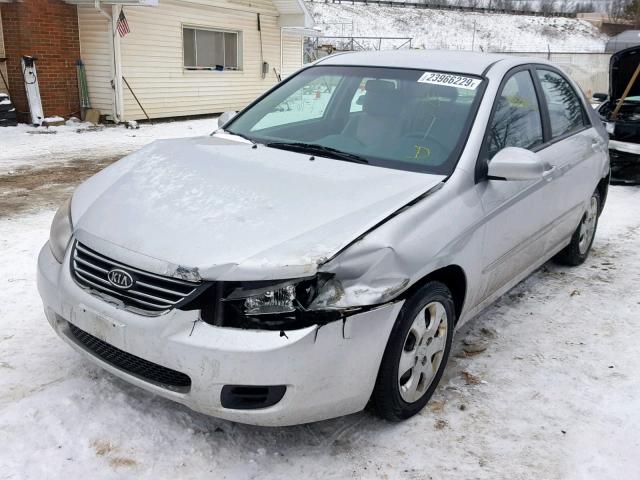 KNAFE222495639775 - 2009 KIA SPECTRA EX SILVER photo 2