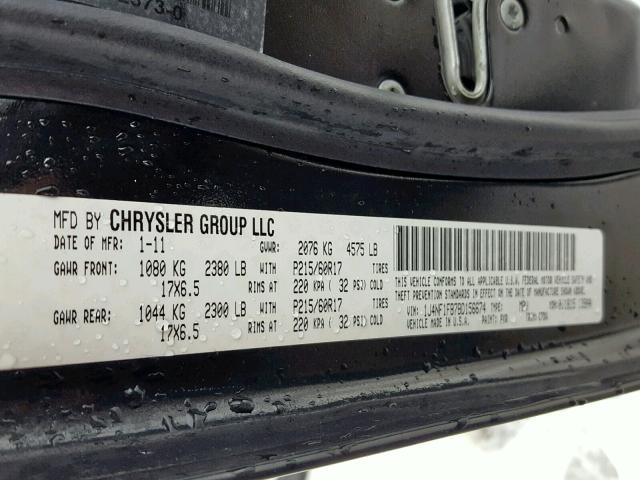 1J4NF1FB7BD156674 - 2011 JEEP COMPASS SP 黑色 照片 10