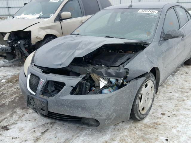 1G2ZF57B784162212 - 2008 PONTIAC G6 VALUE L GRAY photo 9