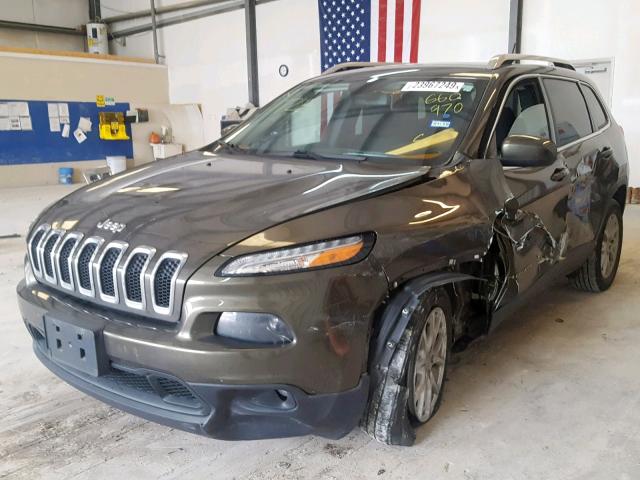 1C4PJLCB1FW660970 - 2015 JEEP CHEROKEE L GREEN photo 2