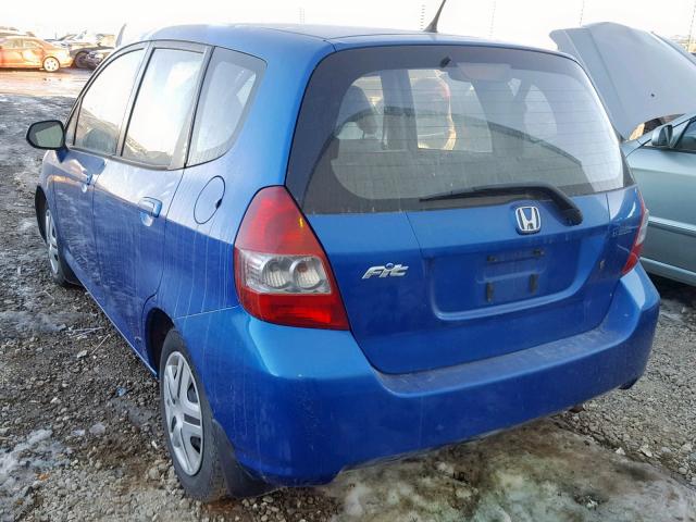 JHMGD38407S809426 - 2007 HONDA FIT BLUE photo 3