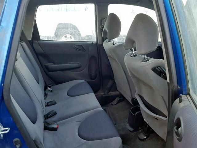 JHMGD38407S809426 - 2007 HONDA FIT BLUE photo 6