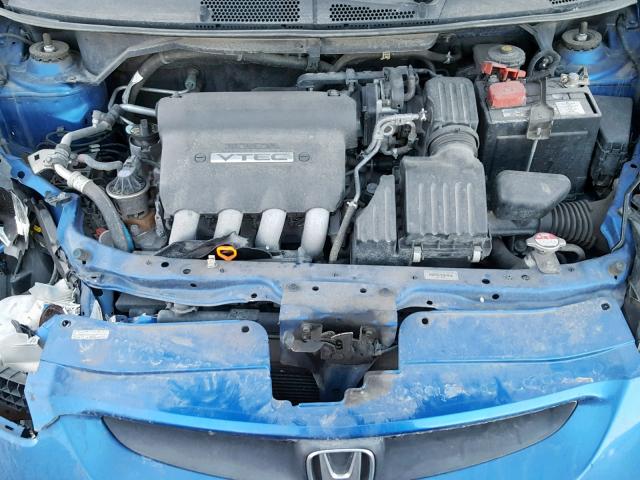 JHMGD38407S809426 - 2007 HONDA FIT BLUE photo 7