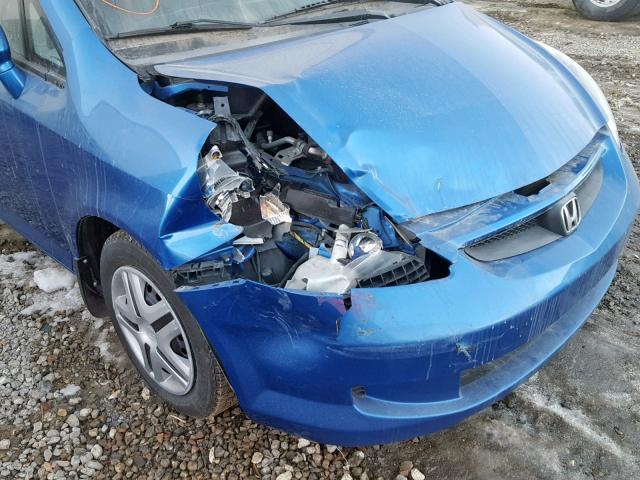 JHMGD38407S809426 - 2007 HONDA FIT BLUE photo 9