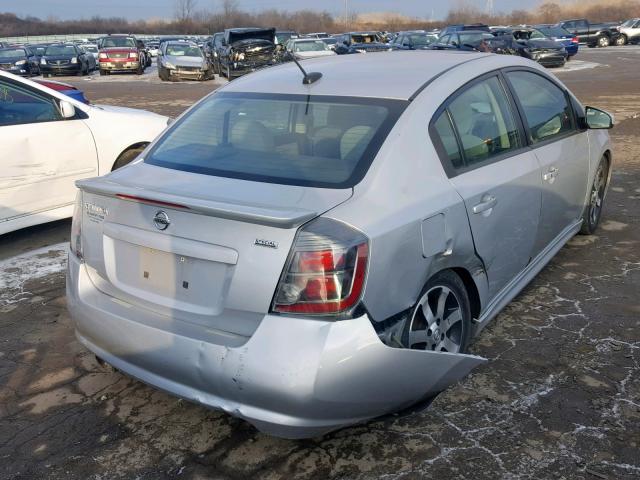 3N1AB6AP3BL724917 - 2011 NISSAN SENTRA 2.0 SILVER photo 4