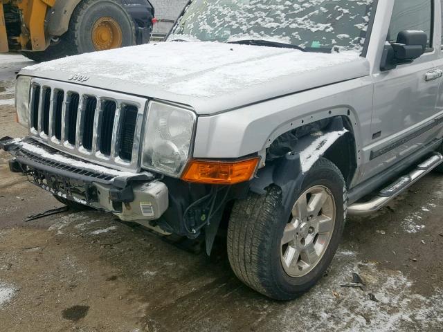 1J8HG48K97C633206 - 2007 JEEP COMMANDER SILVER photo 10