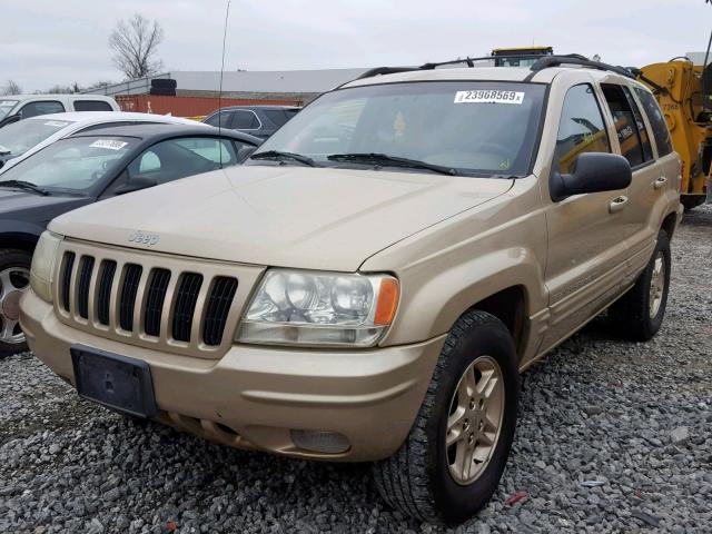 1J4GW68N4XC622913 - 1999 JEEP GRAND CHER TAN photo 2