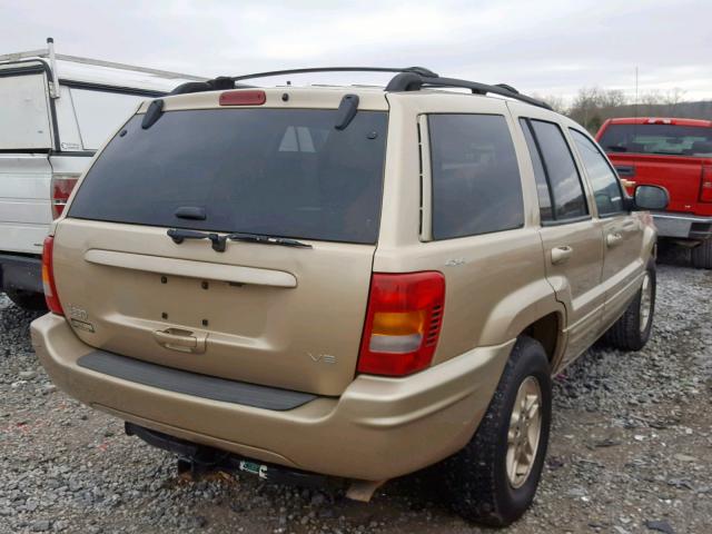 1J4GW68N4XC622913 - 1999 JEEP GRAND CHER TAN photo 4